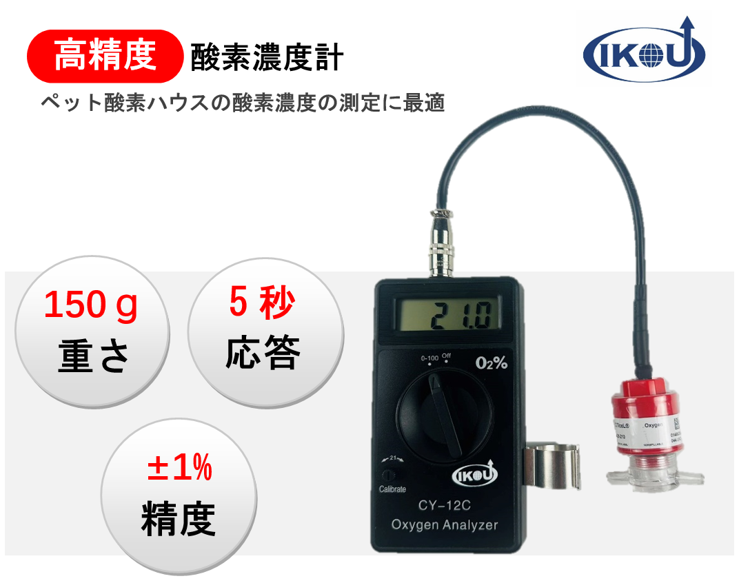 ペットハウス用酸素濃度計(yang004)