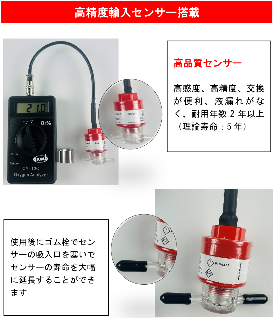 ペットハウス用酸素濃度計(yang004)