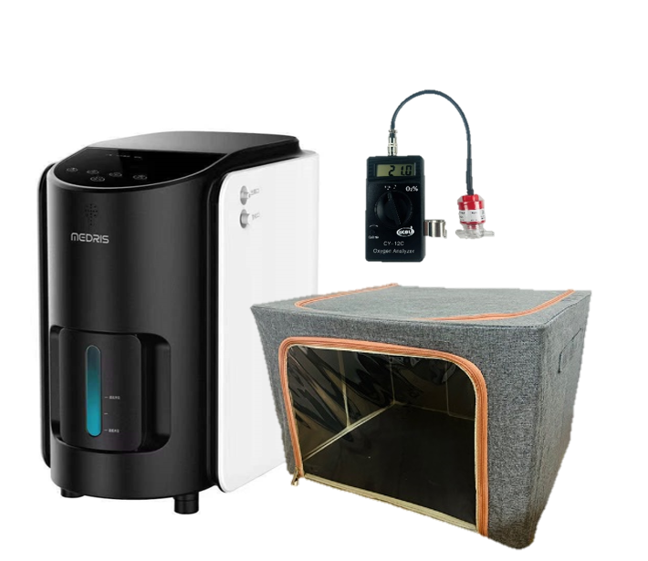 家庭用酸素発生器&酸素濃度計&ペットハウス 3点セット